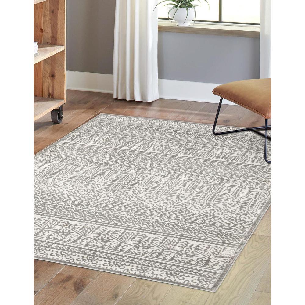 Uptown Area Rug 4' 1" x 6' 1" Rectangular Gray. Picture 2