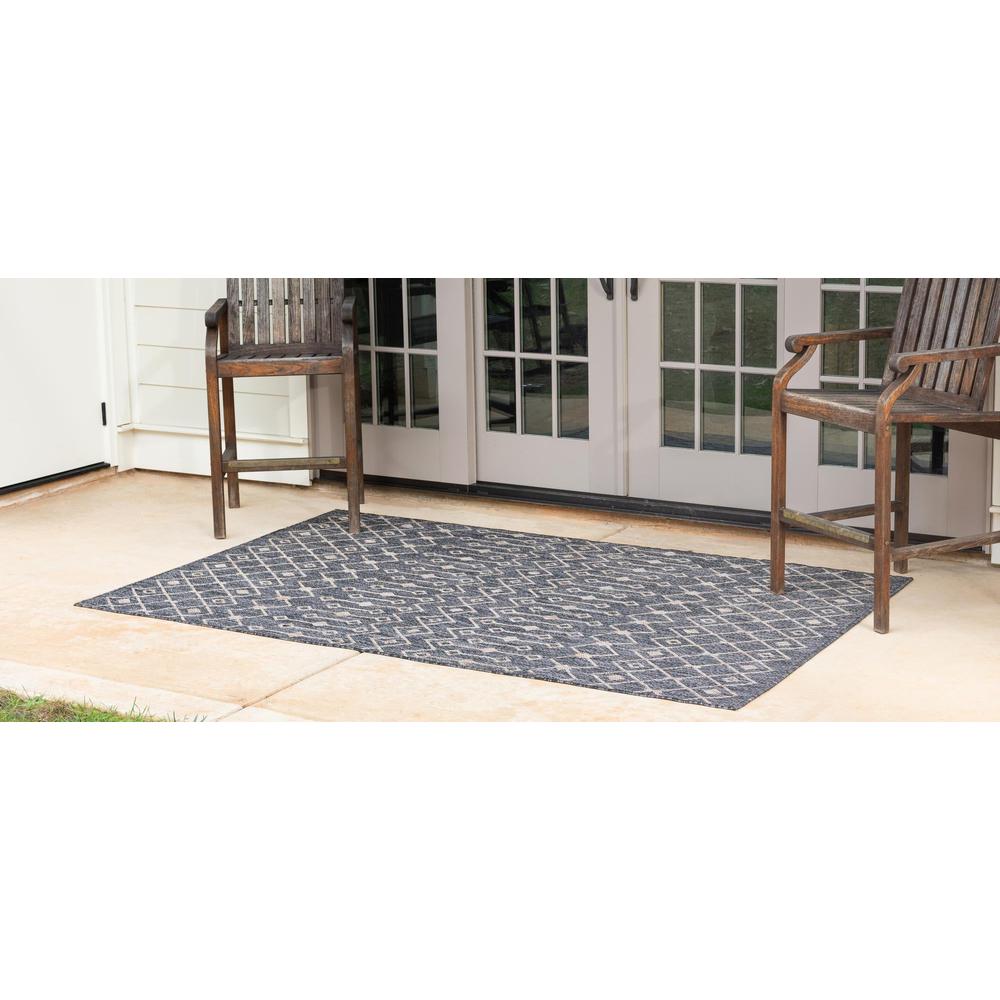 Unique Loom Rectangular 10x14 Rug in Charcoal Gray (3159557). Picture 3