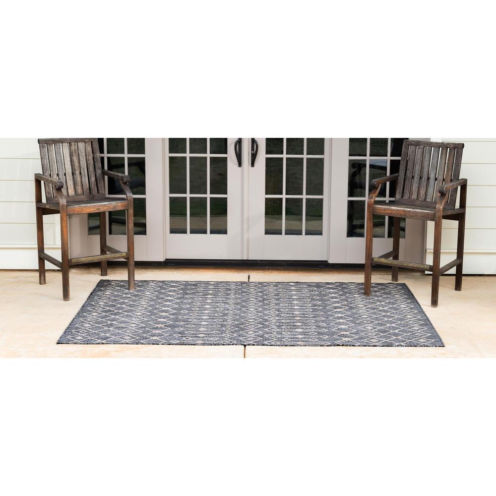 Unique Loom Rectangular 10x14 Rug in Charcoal Gray (3159557). Picture 4