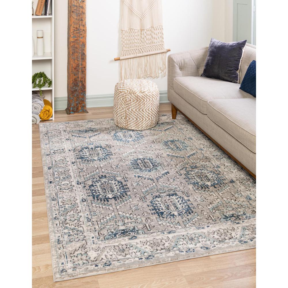 Nyla Collection, Area Rug, Gray, 6' 0" x 9' 0", Rectangular. Picture 2