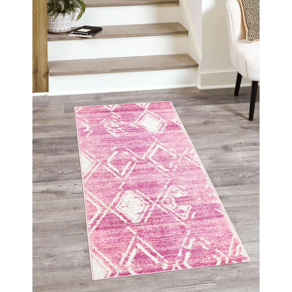 Uptown Carnegie Hill Area Rug 2' 7" x 13' 11", Runner Pink. Picture 2