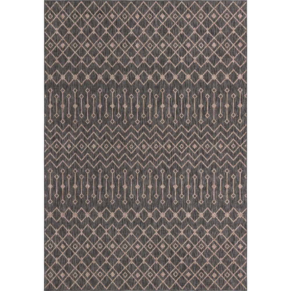 Unique Loom Rectangular 10x14 Rug in Charcoal Gray (3159557). Picture 1