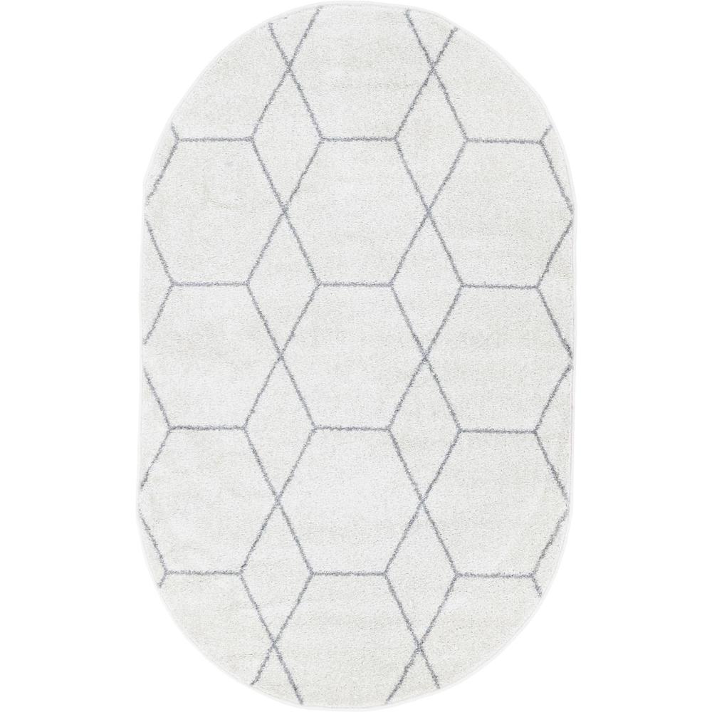 Unique Loom 3x5 Oval Rug in Ivory (3151502). Picture 1