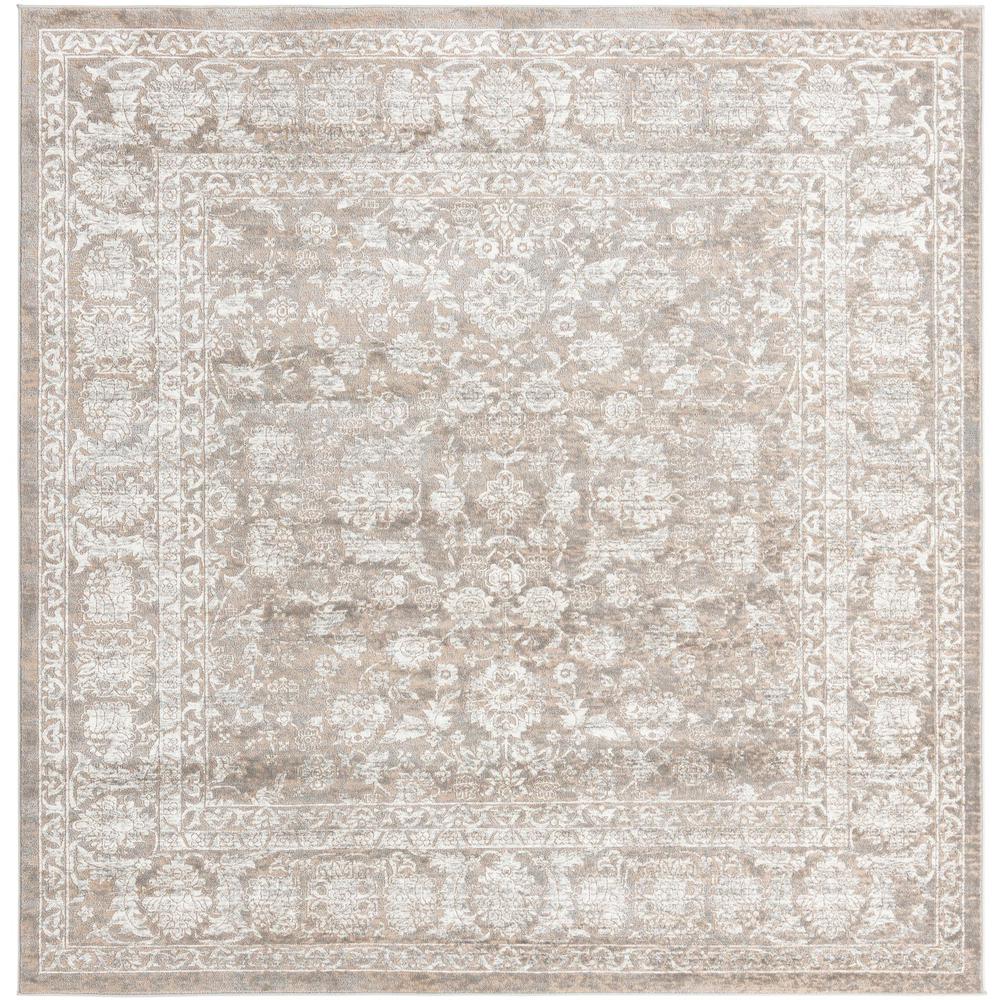 Uptown Area Rug 7' 10" x 7' 10", Square Gray. Picture 1