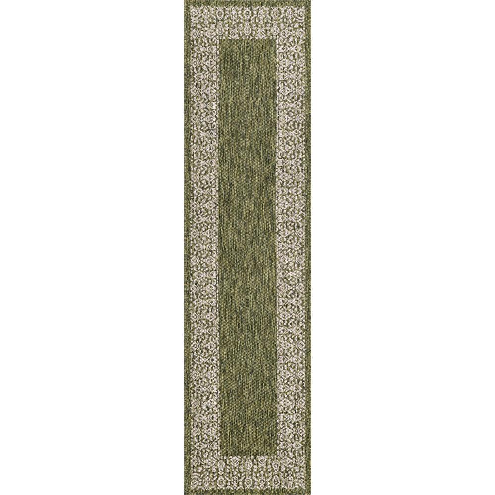 Unique Loom 8 Ft Runner in Green (3159640). Picture 1
