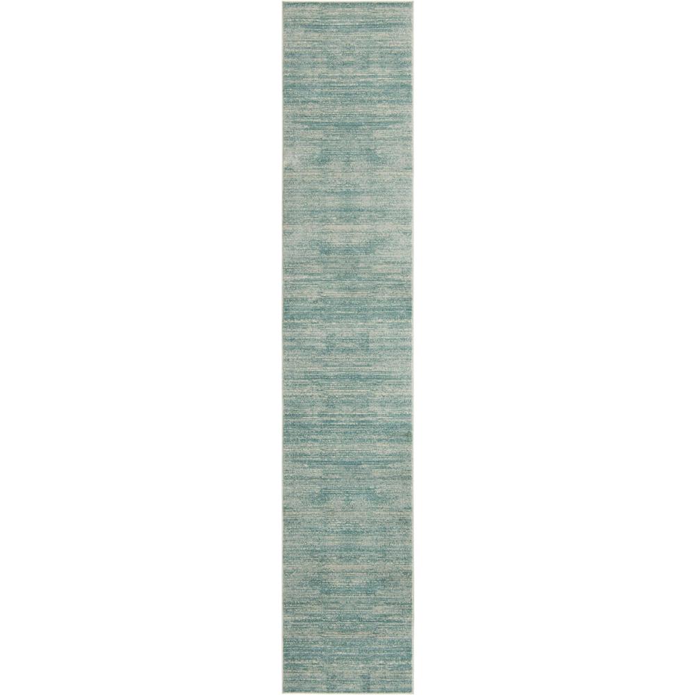 Uptown Madison Avenue Area Rug 2' 7" x 13' 11", Runner Turquoise. Picture 1