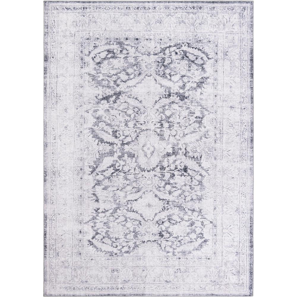 Unique Loom Rectangular 7x10 Rug in Charcoal (3161315). Picture 1