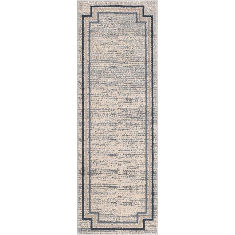 Unique Loom 6 Ft Runner in Gray (3154399). Picture 1