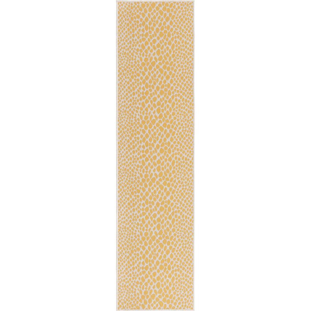 Jill Zarin Outdoor Cape Town Area Rug 2' 0" x 8' 0", Runner Yellow Ivory. Picture 1