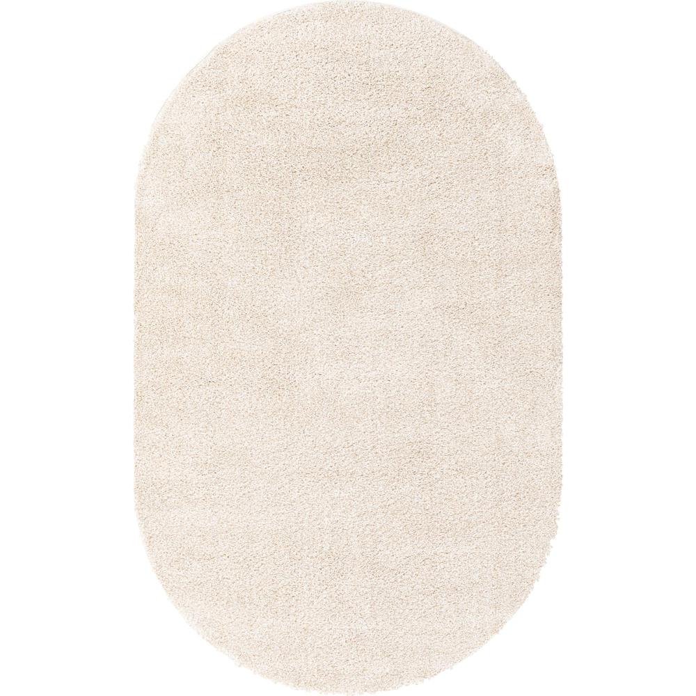Unique Loom 5x8 Oval Rug in Ivory (3152927). Picture 1