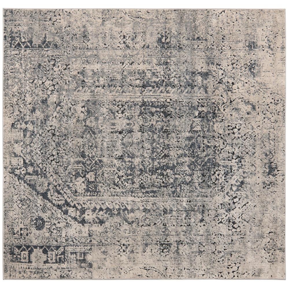 Chateau Quincy Area Rug 5' 0" x 5' 0", Square Gray. Picture 1