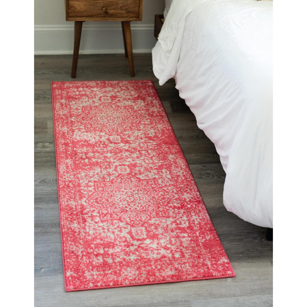 Unique Loom 6 Ft Runner in Pink (3150511). Picture 2