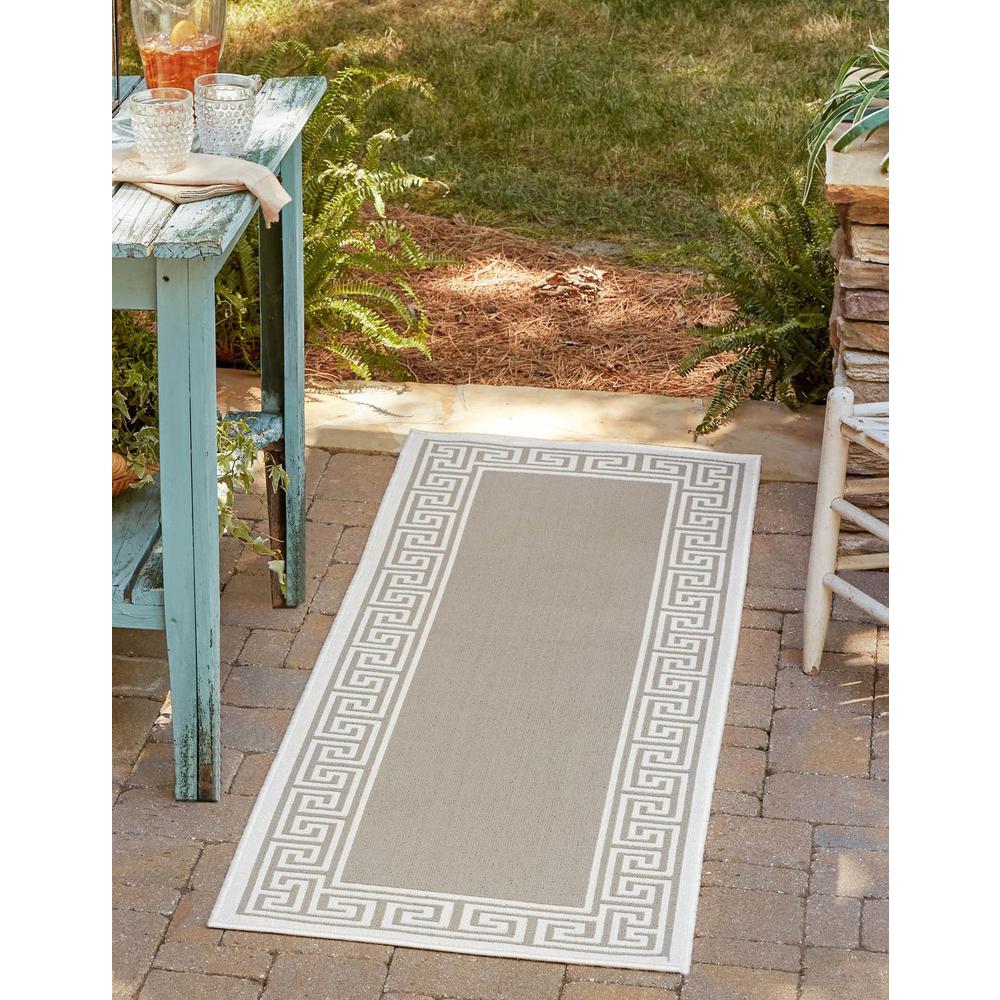 Unique Loom 8 Ft Runner in Gray (3157857). Picture 1