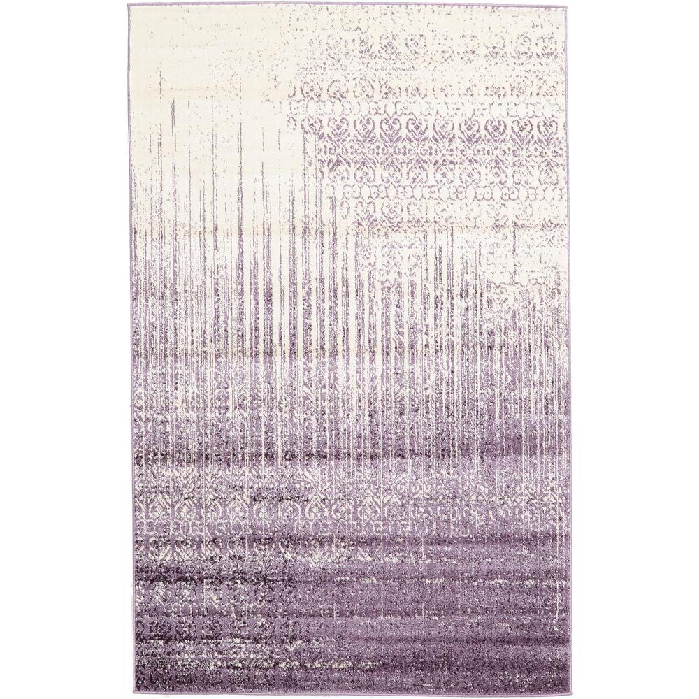 Jennifer Del Mar Rug, Purple (5' 0 x 8' 0). Picture 1