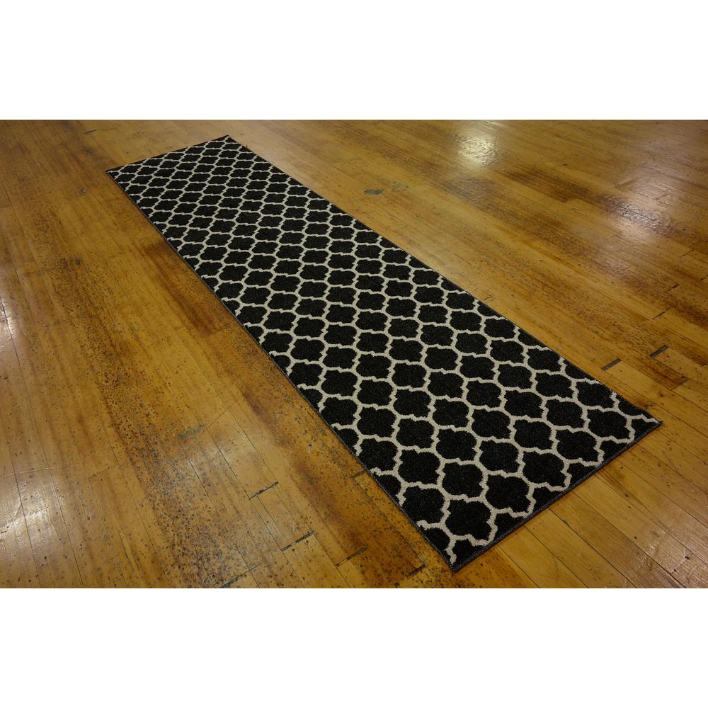 Philadelphia Trellis Rug, Black (2' 7 x 10' 0). Picture 3