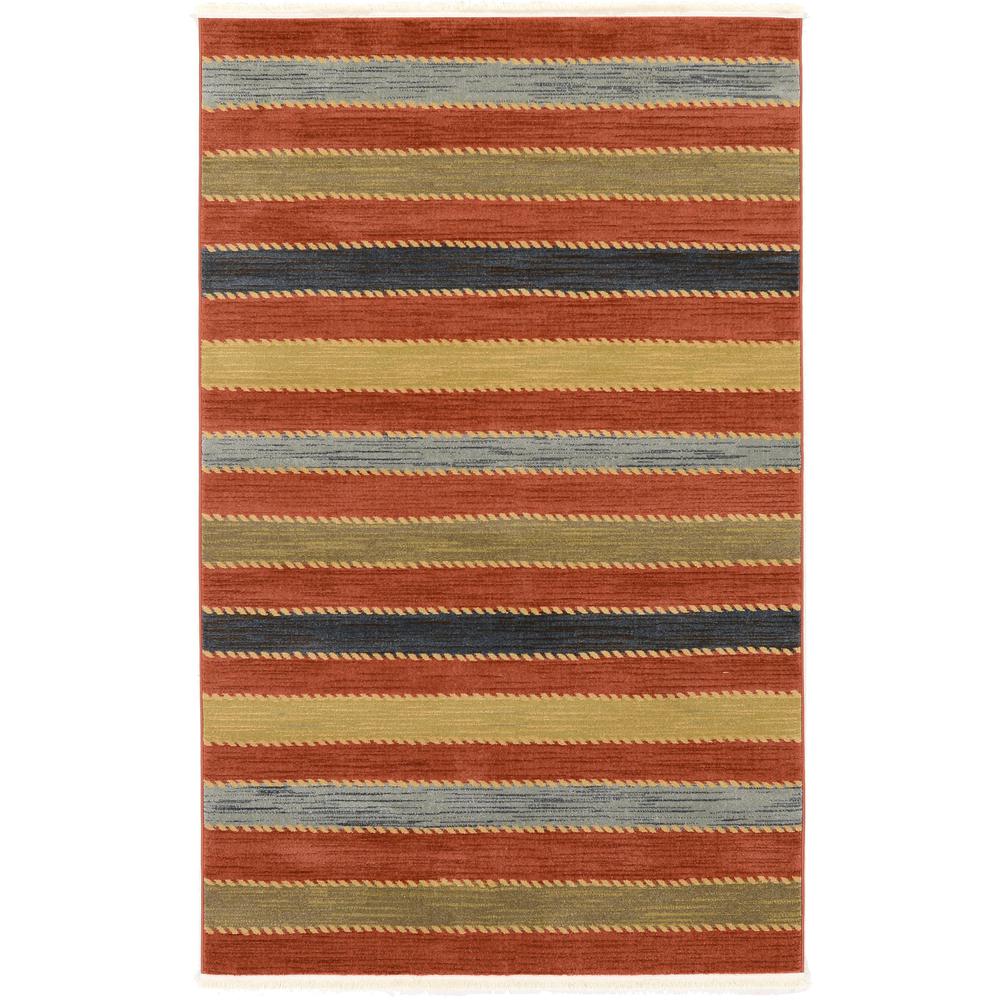 Monterey Fars Rug, Red (5' 0 x 8' 0). Picture 1