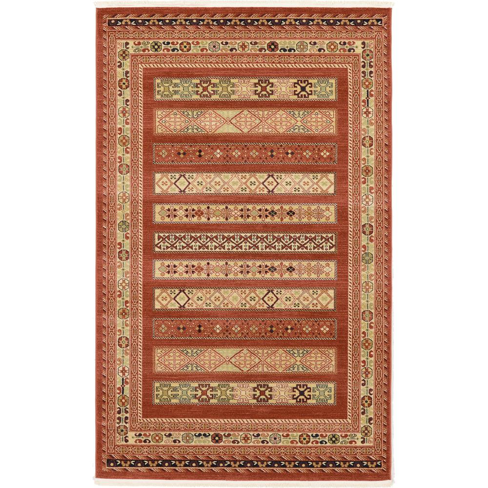 Pasadena Fars Rug, Rust Red (5' 0 x 8' 0). Picture 1
