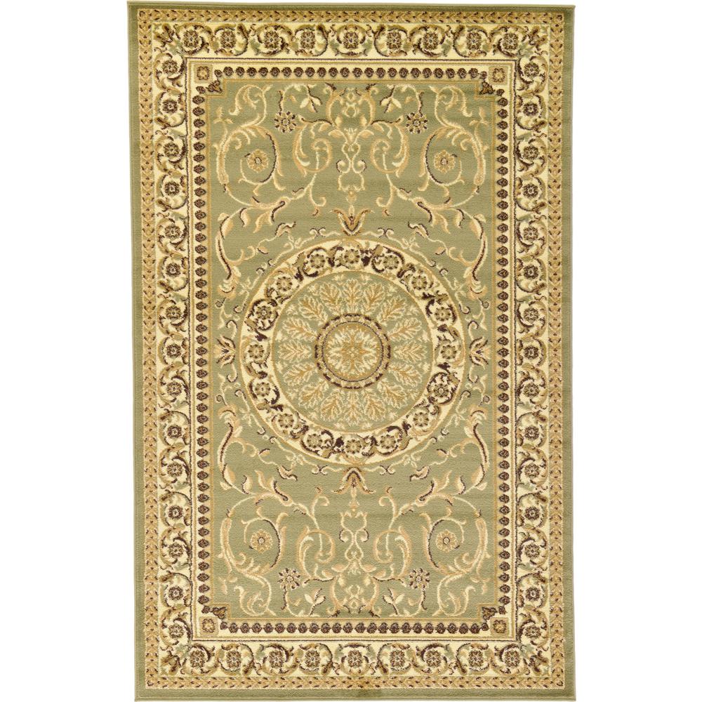Napoleon Versailles Rug, Green (5' 0 x 8' 0). The main picture.