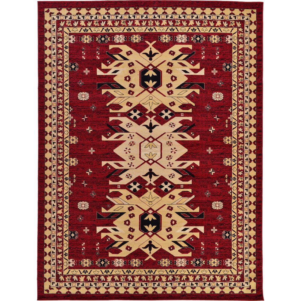 Taftan Oasis Rug, Red (9' 10 x 13' 0). Picture 1