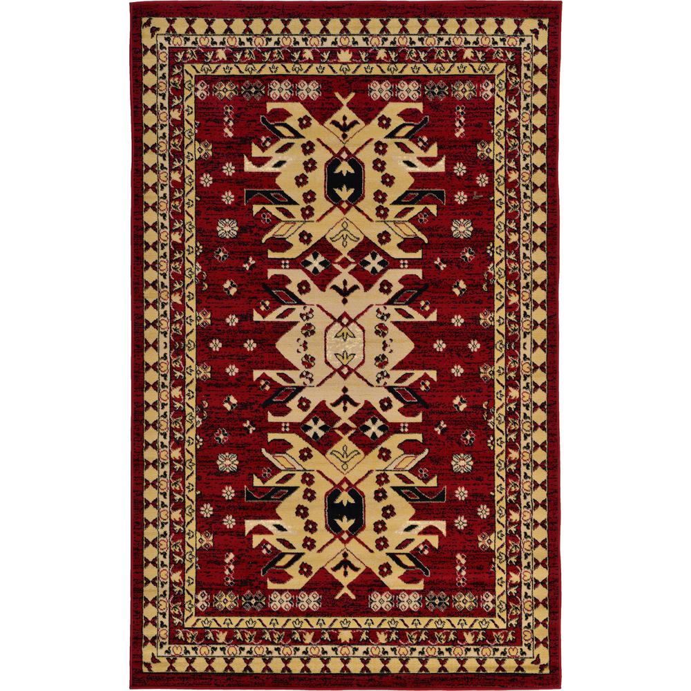 Taftan Oasis Rug, Red (5' 0 x 8' 0). Picture 1