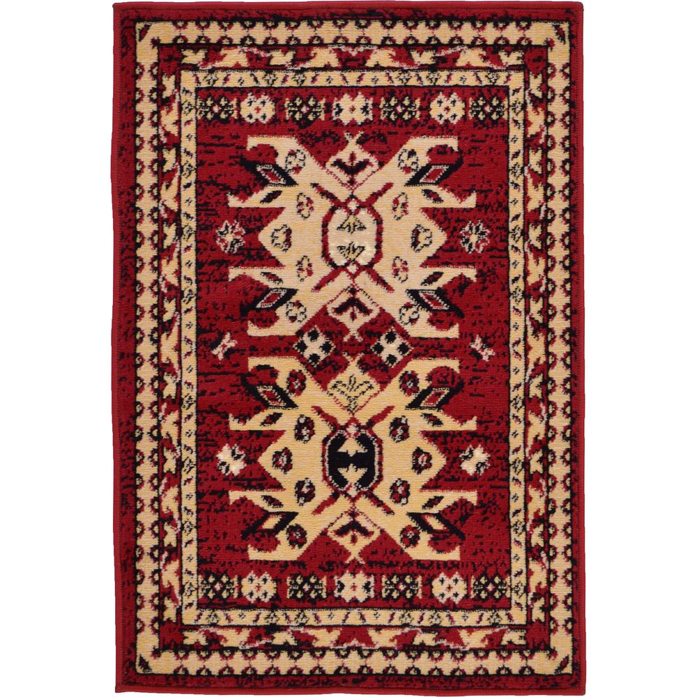 Taftan Oasis Rug, Red (2' 2 x 3' 0). The main picture.