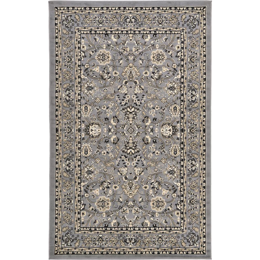 Washington Sialk Hill Rug, Gray (5' 0 x 8' 0). Picture 1
