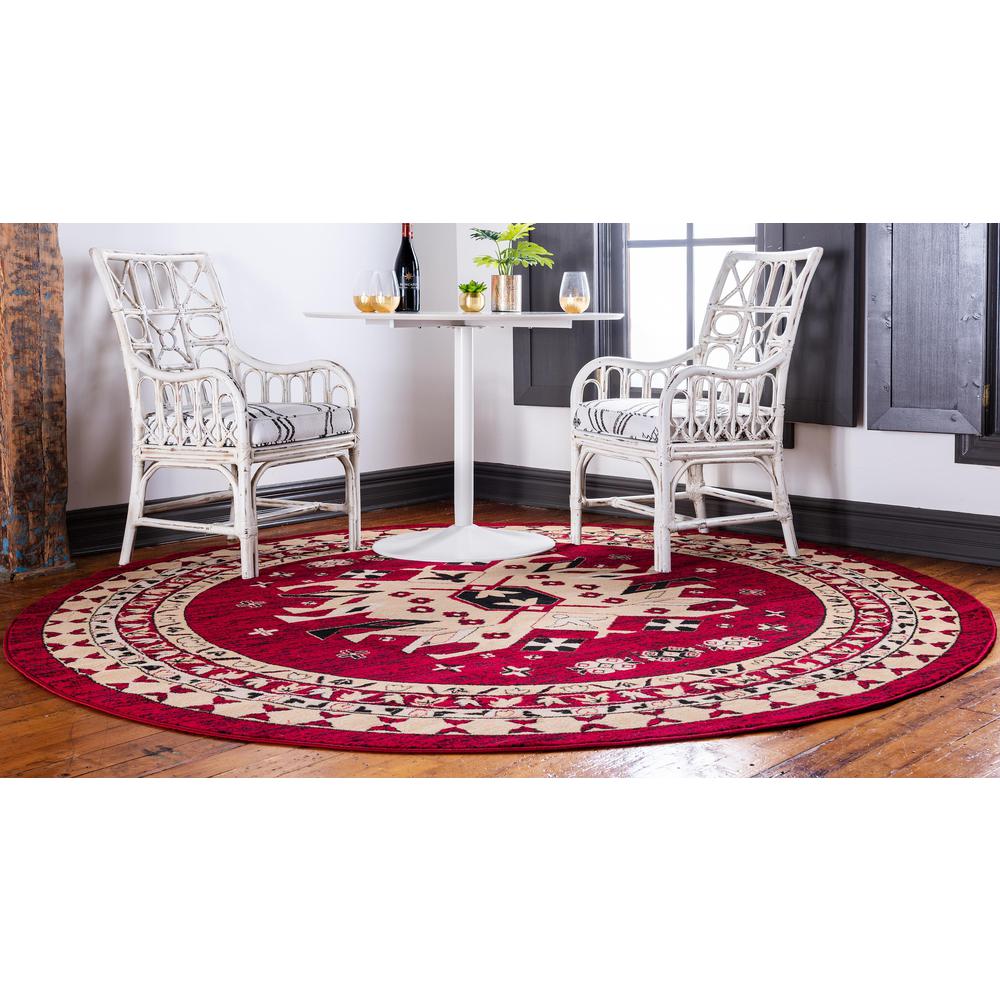 Taftan Oasis Rug, Red (8' 0 x 8' 0). Picture 3