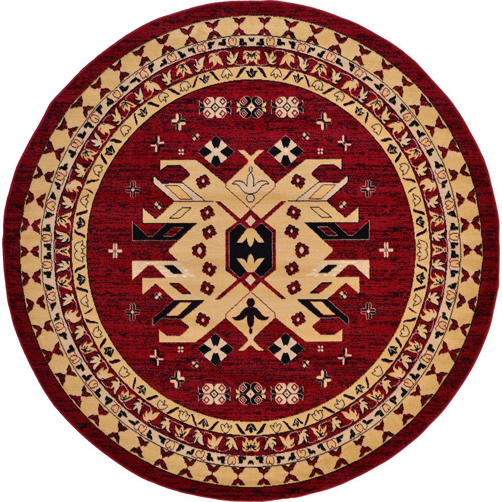 Taftan Oasis Rug, Red (8' 0 x 8' 0). Picture 1