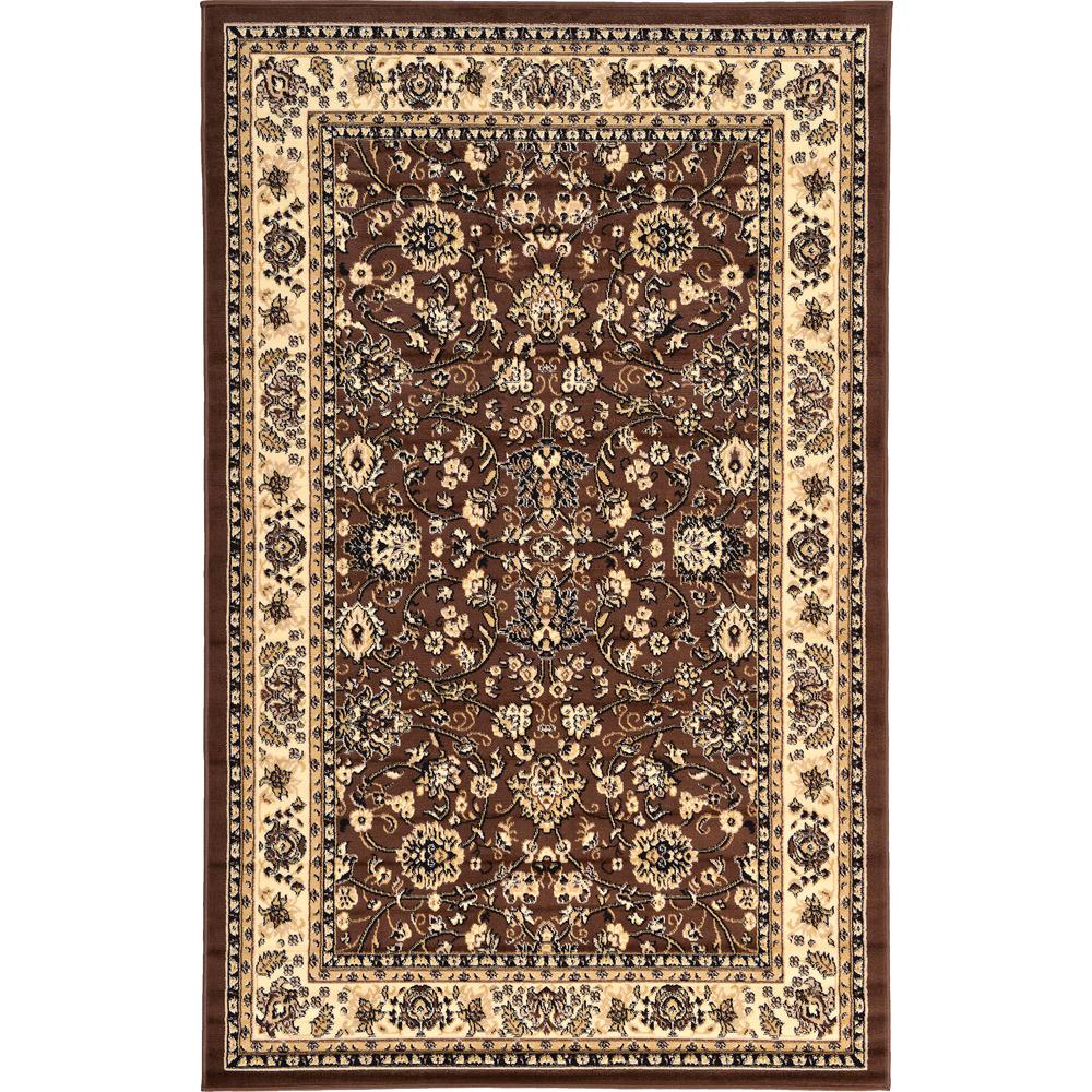 Washington Sialk Hill Rug, Brown (5' 0 x 8' 0). Picture 1