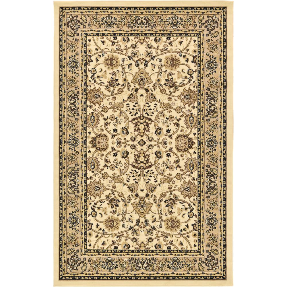 Washington Sialk Hill Rug, Ivory (5' 0 x 8' 0). Picture 1