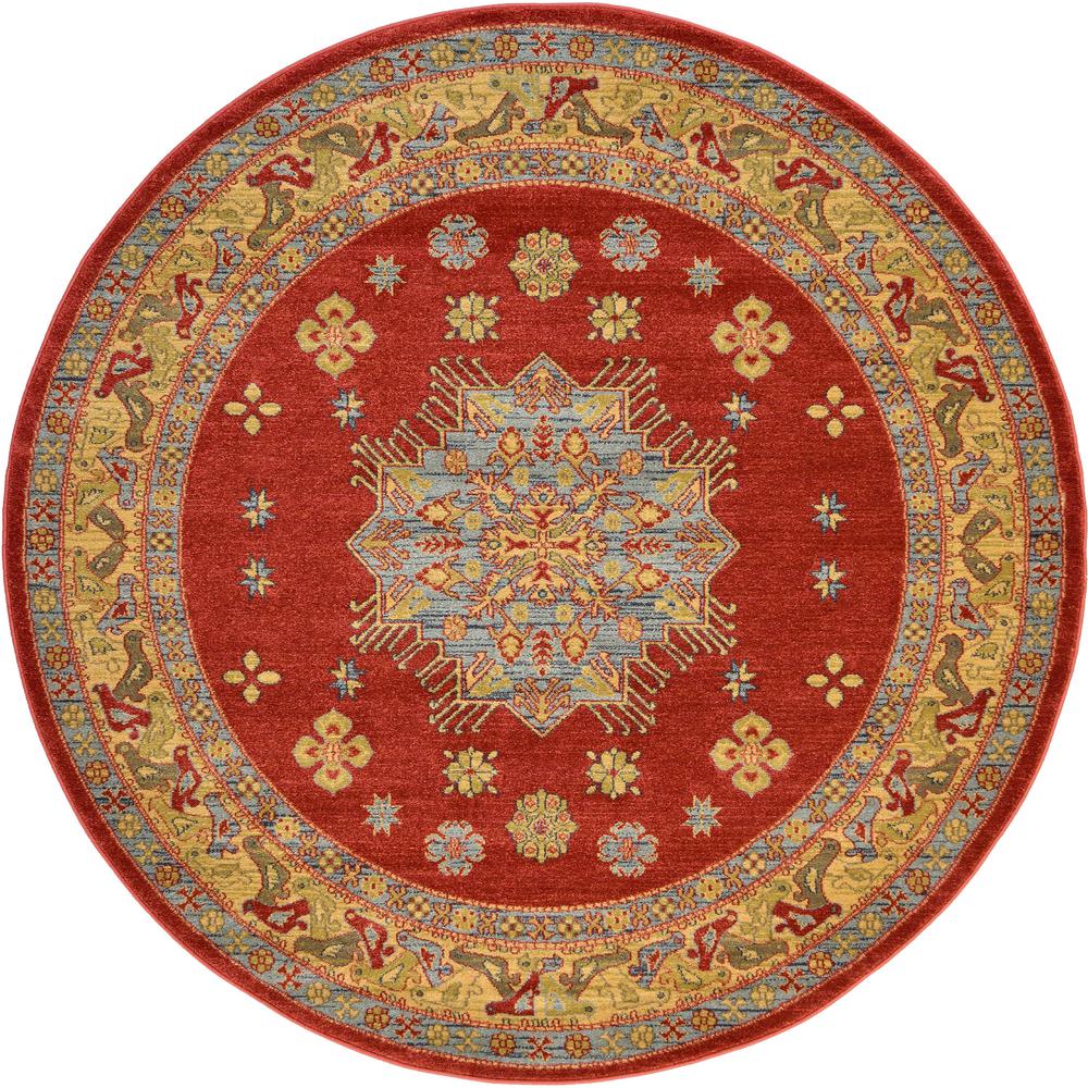 Cyrus Sahand Rug, Red (6' 0 x 6' 0). Picture 1
