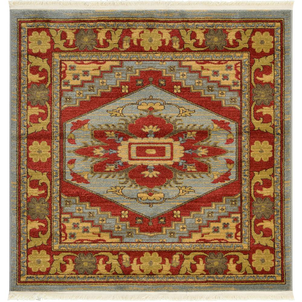 Demitri Sahand Rug, Red (4' 0 x 4' 0). The main picture.