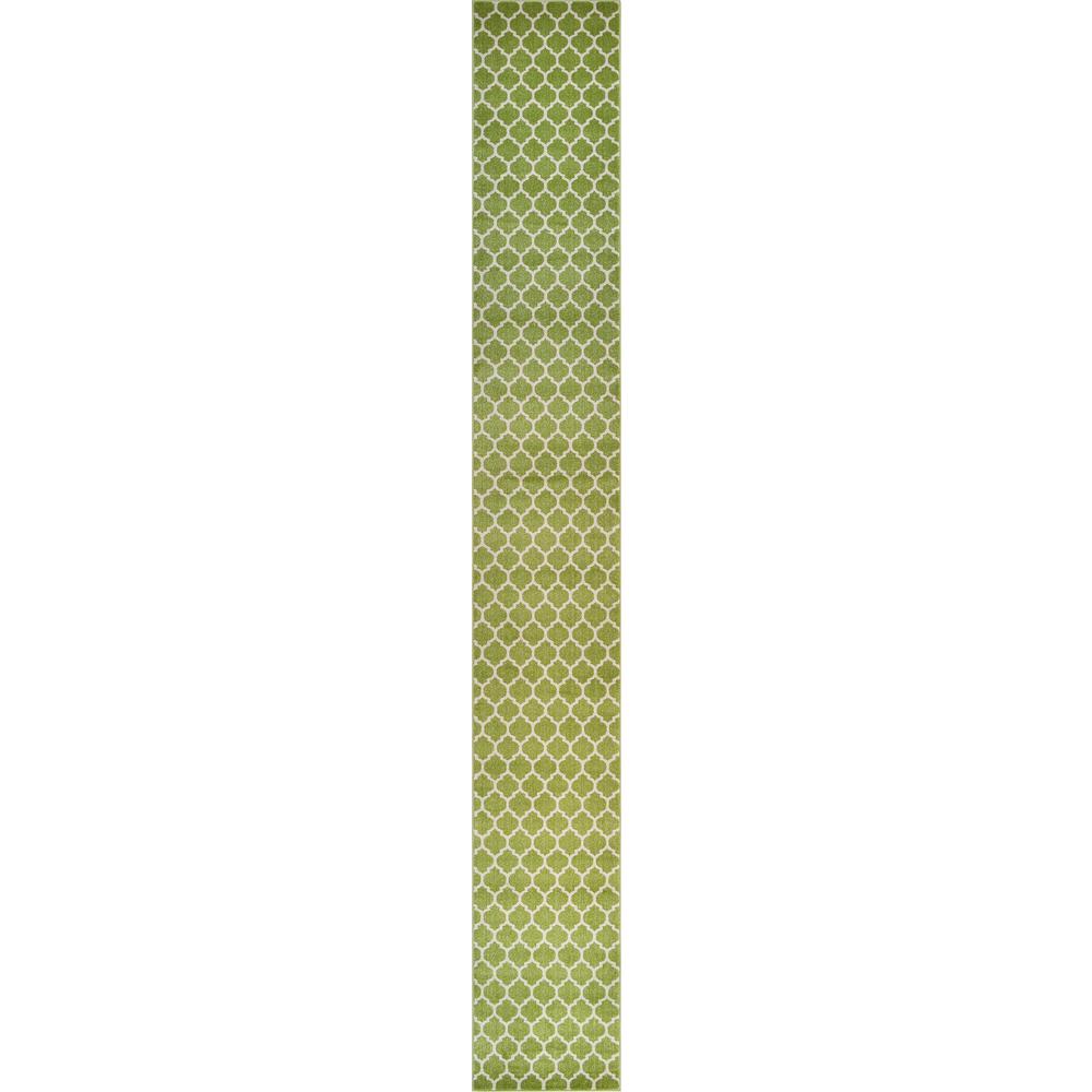 Philadelphia Trellis Rug, Green (2' 7 x 19' 8). Picture 1