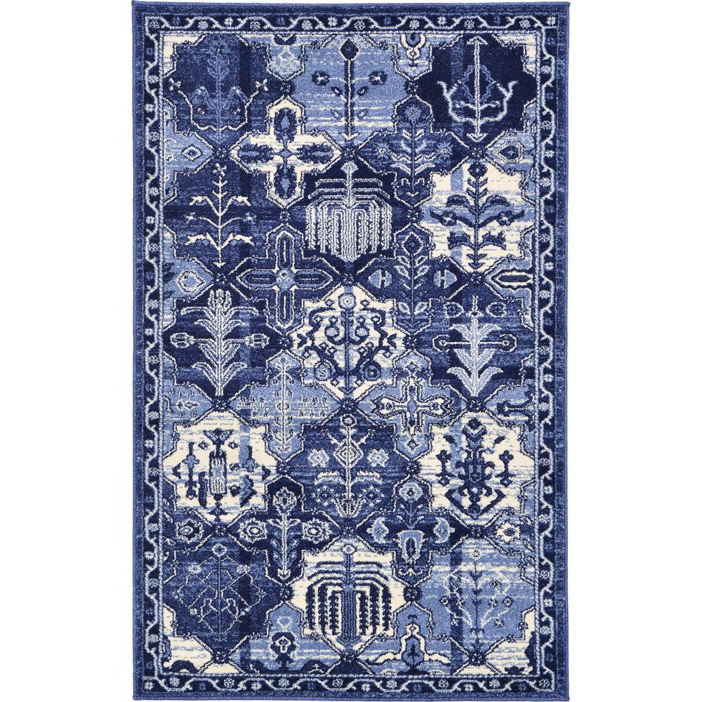 Cathedral La Jolla Rug, Blue (3' 3 x 5' 3). Picture 1