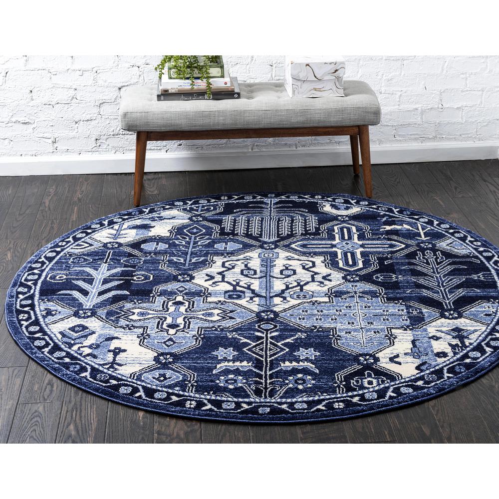 Cathedral La Jolla Rug, Blue (8' 0 x 8' 0). Picture 4