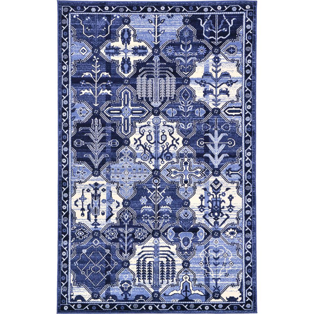 Cathedral La Jolla Rug, Blue (5' 0 x 8' 0). Picture 1