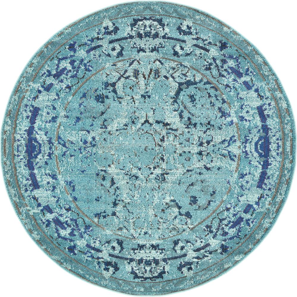 Medici Salamanca Rug, Light Blue (6' 0 x 6' 0). Picture 1
