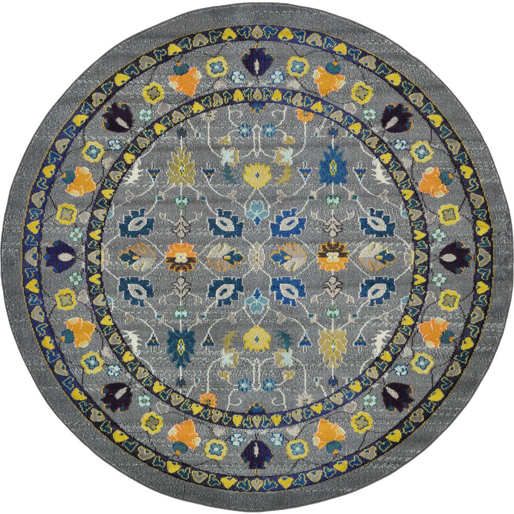 Medici Paradise Rug, Gray (8' 0 x 8' 0). The main picture.