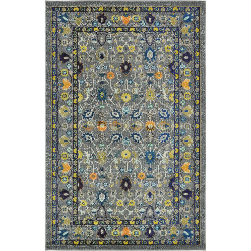 Medici Paradise Rug, Gray (5' 0 x 8' 0). Picture 1