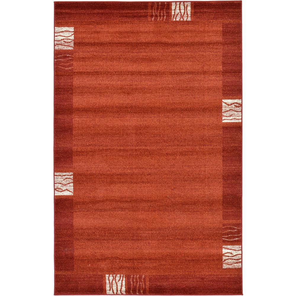 Sarah Del Mar Rug, Rust Red (5' 0 x 8' 0). Picture 1