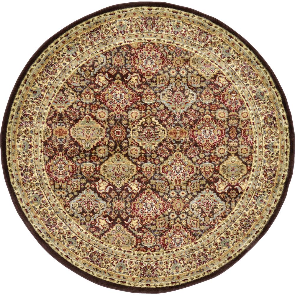 Colonial Voyage Rug, Brown (6' 0 x 6' 0). Picture 1