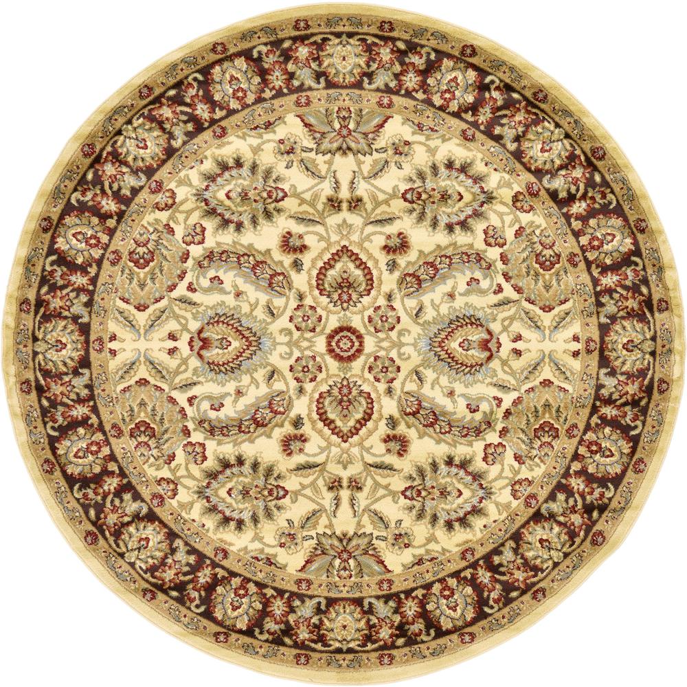 Asheville Voyage Rug, Ivory (8' 0 x 8' 0). The main picture.