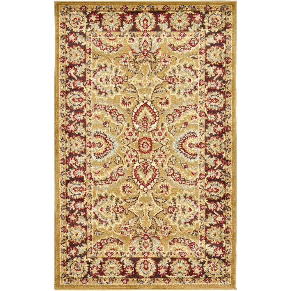 Asheville Voyage Rug, Gold/Brown (3' 3 x 5' 3). Picture 1