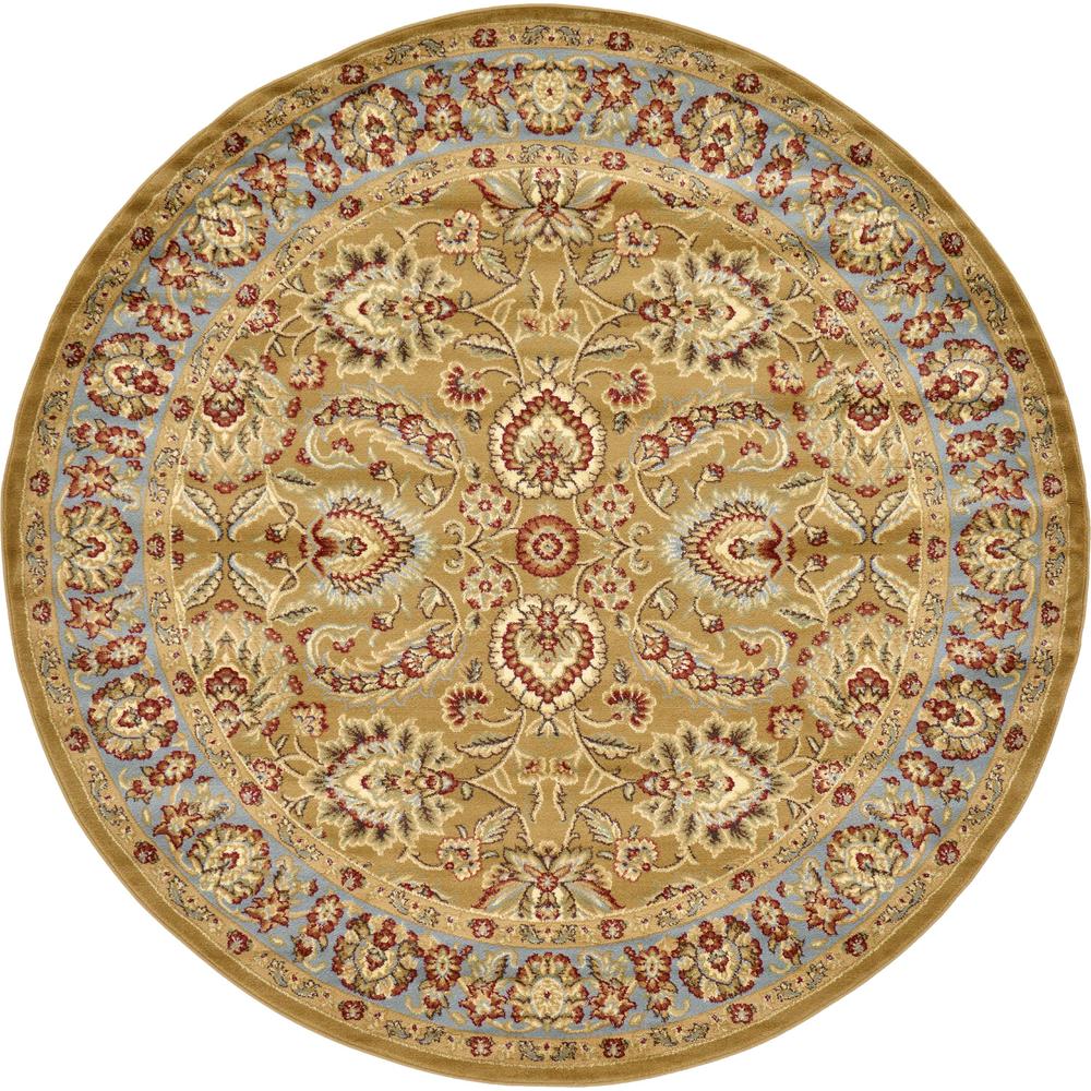 Asheville Voyage Rug, Gold/Ivory (8' 0 x 8' 0). Picture 1
