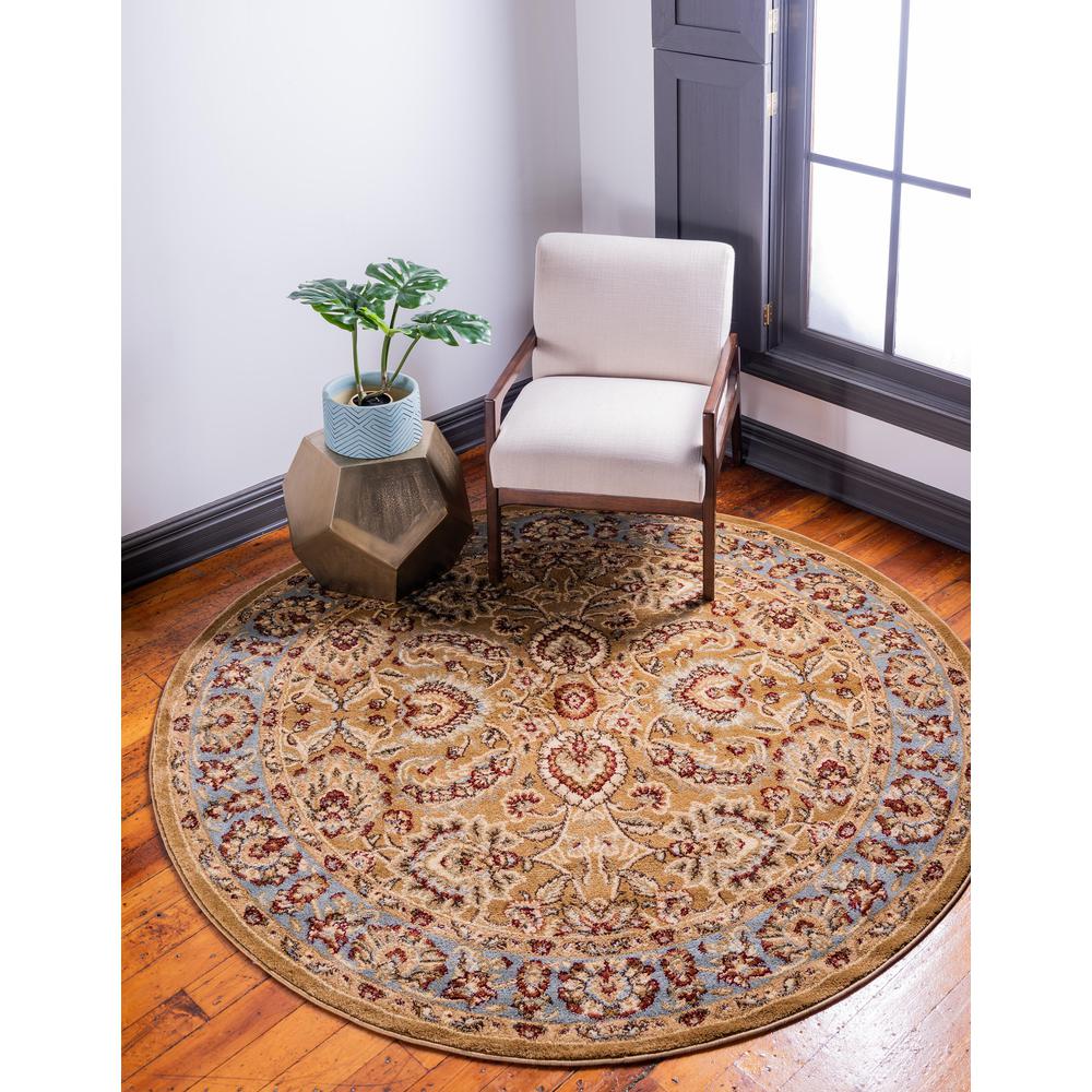Asheville Voyage Rug, Gold/Ivory (8' 0 x 8' 0). Picture 2