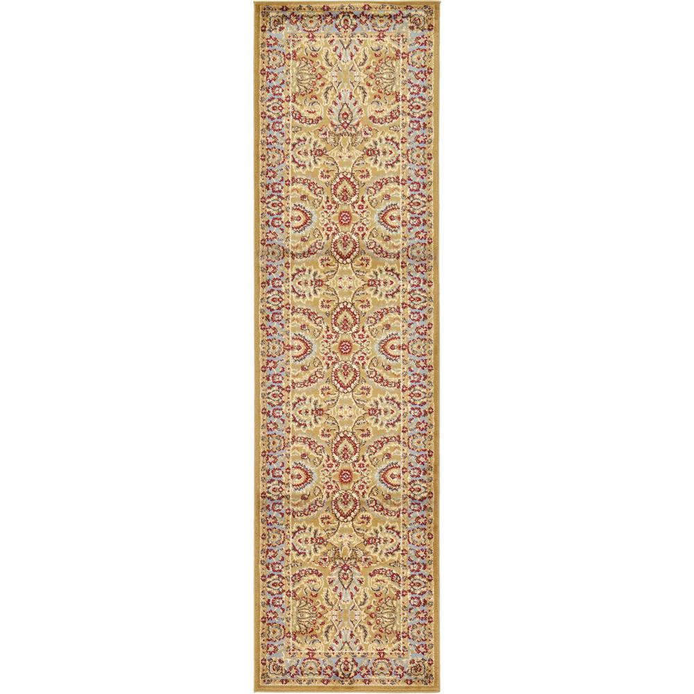 Asheville Voyage Rug, Gold/Ivory (2' 7 x 10' 0). Picture 1