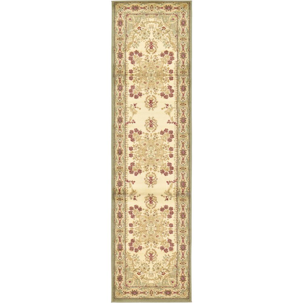 Louis Versailles Rug, Green (2' 7 x 10' 0). Picture 1