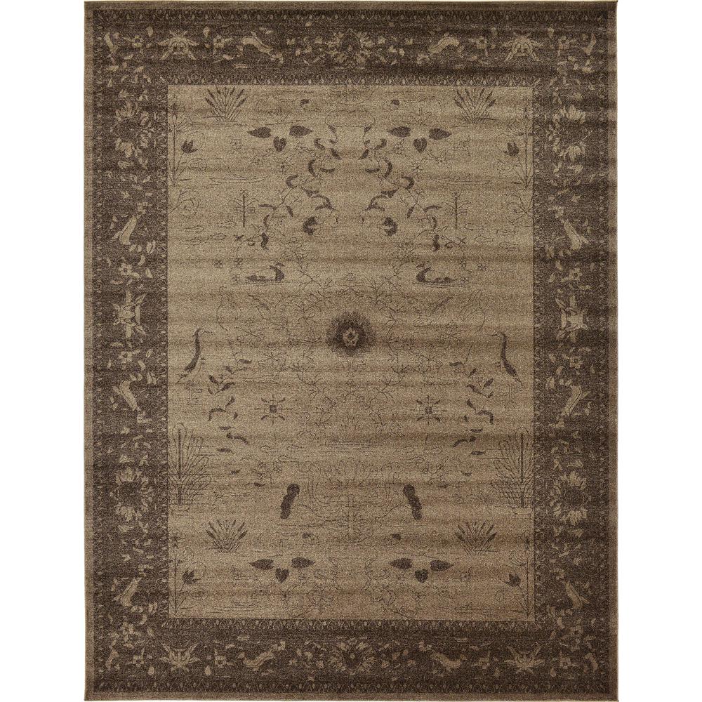 Floral La Jolla Rug, Light Brown (10' 0 x 13' 0). The main picture.