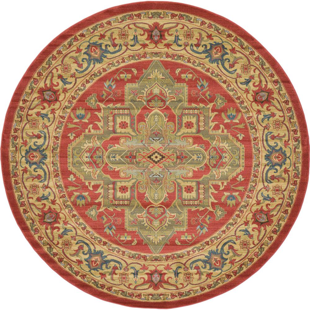 Arsaces Sahand Rug, Red (8' 0 x 8' 0). Picture 1