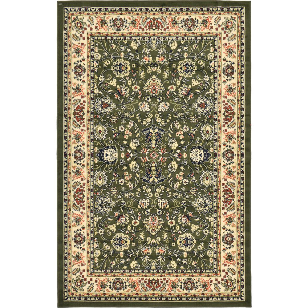 Washington Sialk Hill Rug, Olive (5' 0 x 8' 0). Picture 1